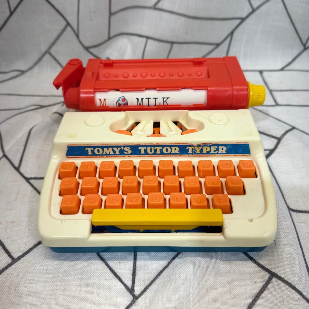 Tomy Tutor Typer Multi-Color Vintage 1977 Educational Preschool Toy‎ Typewriter